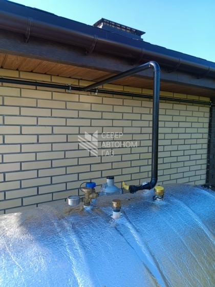 Монтаж  наземного газгольдера 2200 литров в селе Рождествено (Гатчинский район) 3