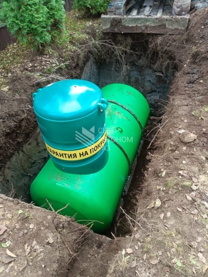 Монтаж газгольдера 3200 л в СНТ 