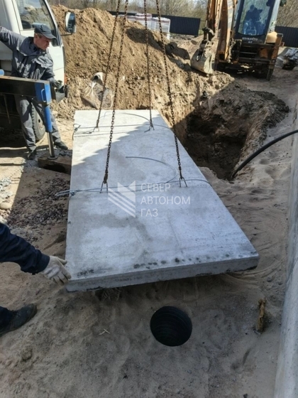 Монтаж газгольдера  5000 л в поселке Громово, Приозерск 2