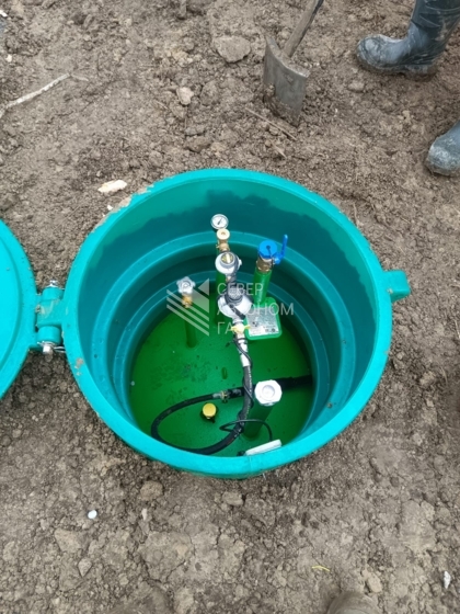 Монтаж газгольдера  3200 л  в Гатчинском районе Ленинградской области 4