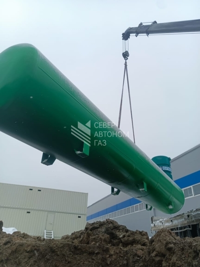 Установка газгольдера 10000л для промышленного объекта в Уткиной заводи, СПб 0