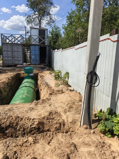 Монтаж газгольдера 8100 л в деревне Симагино Выборгского района 5