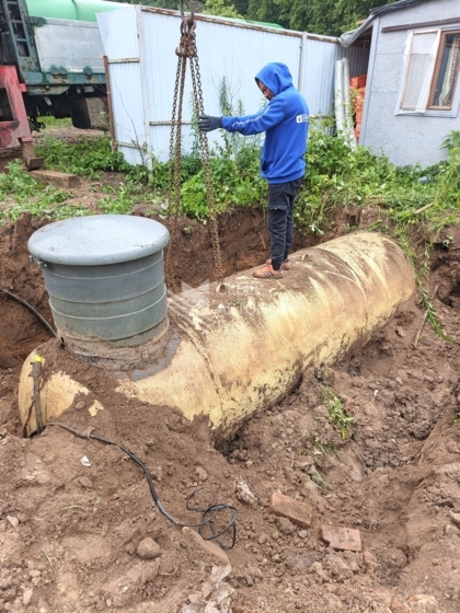 Замена газгольдера  5000 литров на 10000 литров в Пушкинских горах.  0