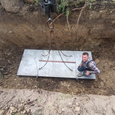 Монтаж подземного газгольдера 6200 л в Ломоносовском районе, поселок Сергиевское  2