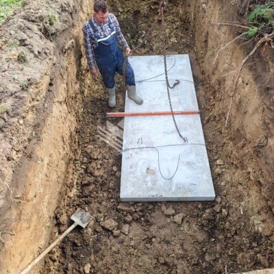 Монтаж подземного газгольдера 6200 л в Ломоносовском районе, поселок Сергиевское  3