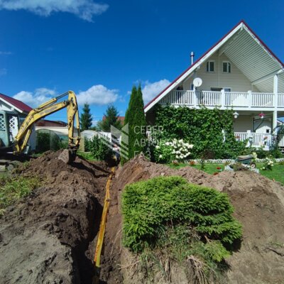 Монтаж подземного газгольдера 6200 л в Ломоносовском районе, поселок Сергиевское  7