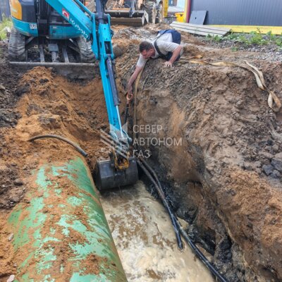 Монтаж газгольдера 10 000 л во Всеволожском районе, пос. Агалатово 1