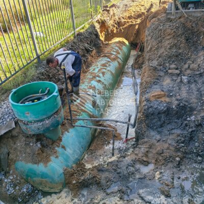 Монтаж газгольдера 10 000 л во Всеволожском районе, пос. Агалатово 3