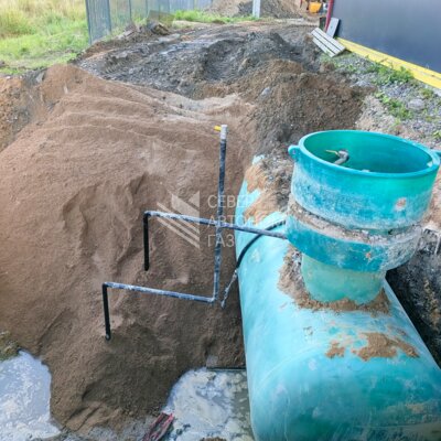 Монтаж газгольдера 10 000 л во Всеволожском районе, пос. Агалатово 5