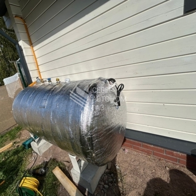 Монтаж газгольдера 1400 л в поселке Лебяжье, Ломоносов 3