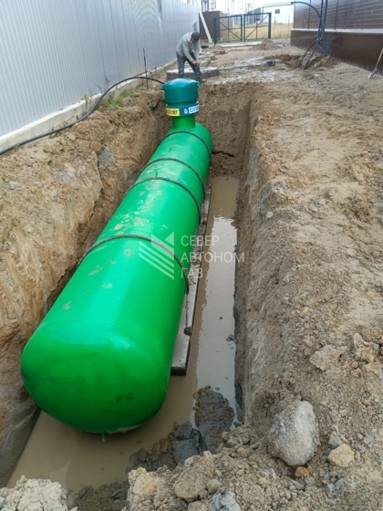 Монтаж газгольдера 10 000 л в деревне Разметелево, Всеволожский район Ленинградской области 2