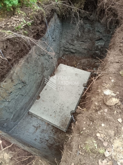 Монтаж газгольдера 3200 л в СНТ 