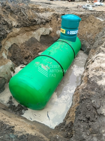 Монтаж газгольдера  5000  л в поселке Торфяное, Приозерский район  4