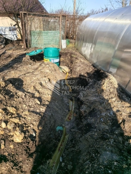 Установка газгольдера 6200 литров в Копорском районе Ленинградской области 8