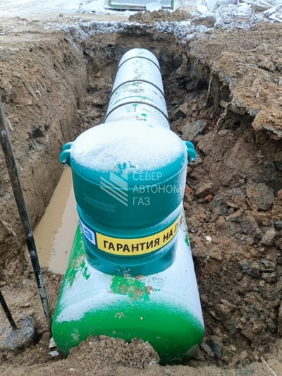 Установка газгольдера 10000л для промышленного объекта в Уткиной заводи, СПб 1