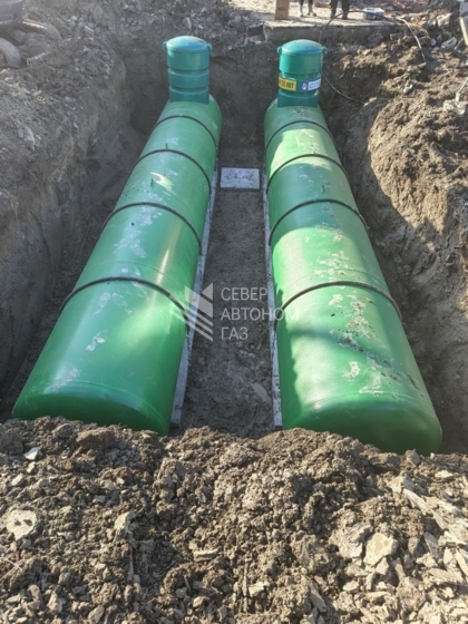 Установка двух газгольдеров 10000 литров во Всеволожском районе Ленинградской области 9