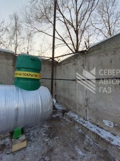 Установка наземного газгольдера 5000 литров с утеплением в Старо - Паново, Красносельский район 6