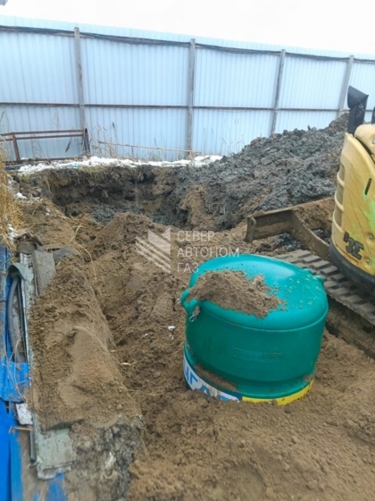 Установка газгольдера 5000 л в поселке Свердлова Всеволожского района на промышленном объекте 5