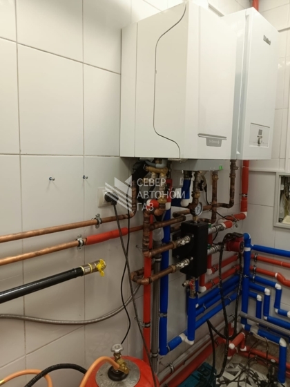 Монтаж газгольдера  3200 л  в Гатчинском районе Ленинградской области 8