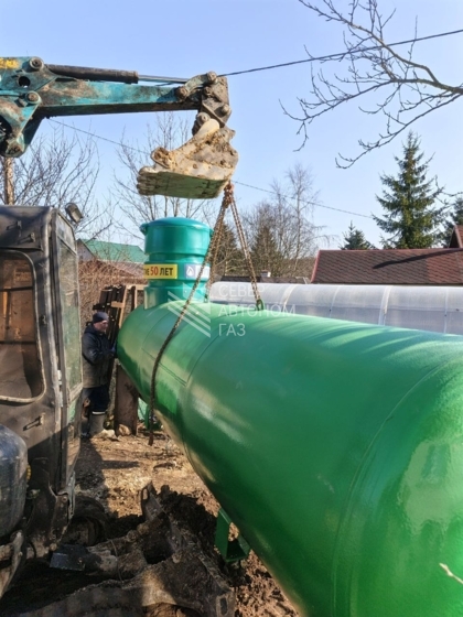 Установка газгольдера 6200 литров в Копорском районе Ленинградской области 3