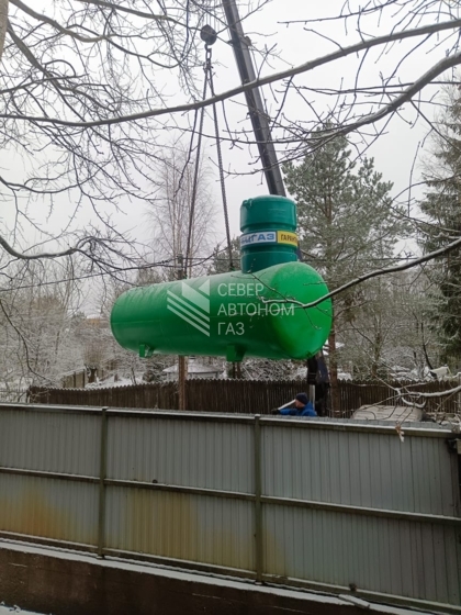 Установка наземного газгольдера на   5000 л  в Токсово  1