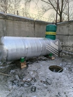 Установка наземного газгольдера 5000 литров с утеплением в Старо - Паново, Красносельский район 4