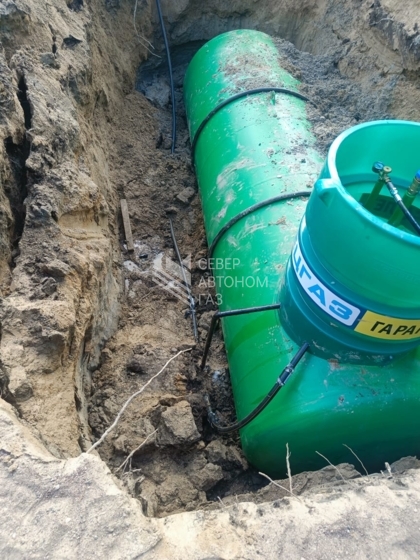 Установка газгольдера 5000 литров в Мелегежском с/п (Тихвинский район)  1