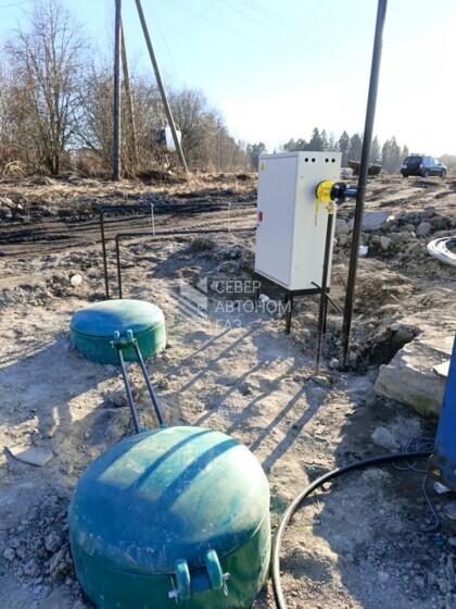 Монтаж двух газгольдеров  10 000 литров в поселке Березово, Приозерский район 7