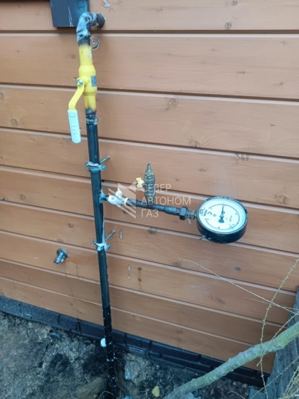 Монтаж газгольдера 3200 л в СНТ 