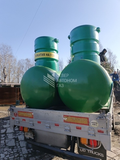 Установка двух газгольдеров 10000 литров во Всеволожском районе Ленинградской области 1