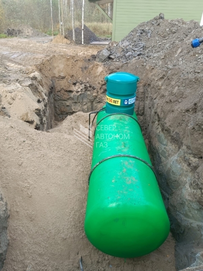 Монтаж газгольдера 5000 в поселке Плодовое Приозерского района 6