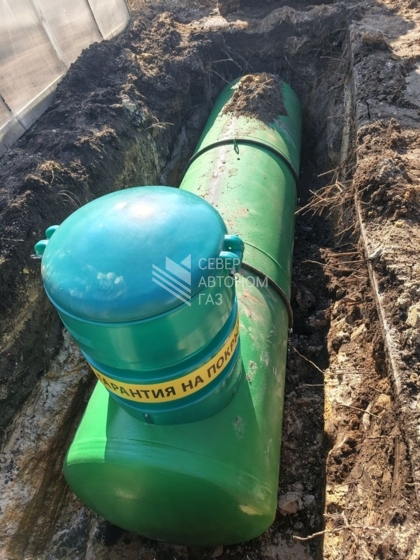 Установка газгольдера 6200 литров в Копорском районе Ленинградской области 4