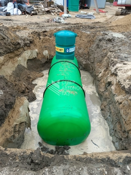 Монтаж газгольдера  5000  л в поселке Торфяное, Приозерский район  3