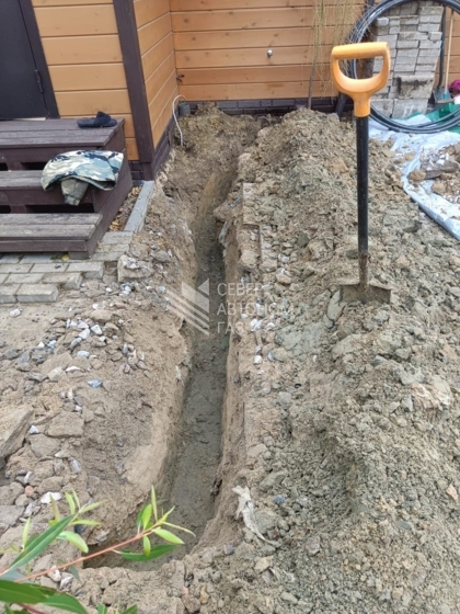 Монтаж газгольдера 3200 л в СНТ 