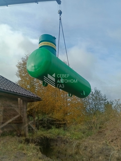 Монтаж газгольдера 5000 л в селе Опочка, Псковская область 1
