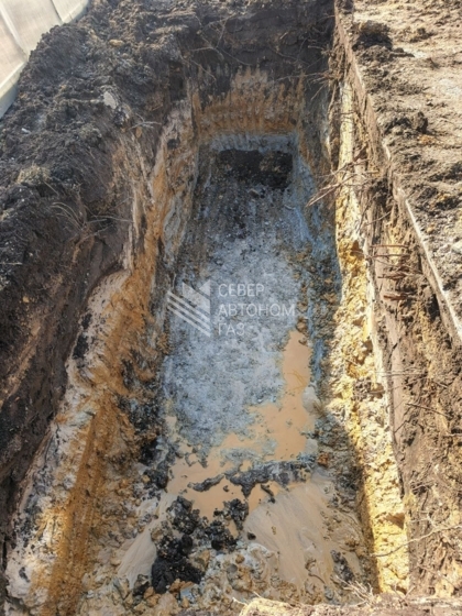 Установка газгольдера 6200 литров в Копорском районе Ленинградской области 0