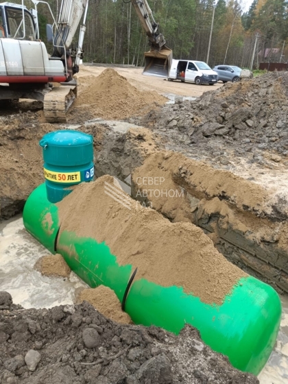 Монтаж газгольдера  5000  л в поселке Торфяное, Приозерский район  5