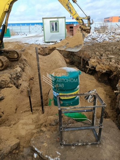 Установка газгольдера 10000л для промышленного объекта в Уткиной заводи, СПб 6