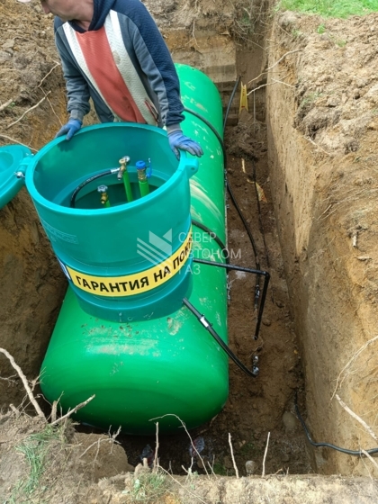 Установка газгольдера 5000 л в Ольшаниках, Выборгский район  1