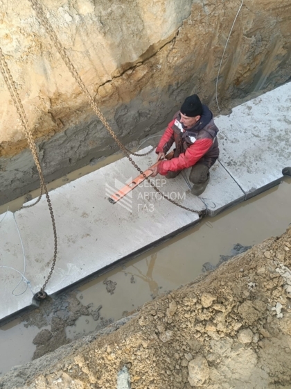 Монтаж газгольдера 10 000 л в деревне Разметелево, Всеволожский район Ленинградской области 1