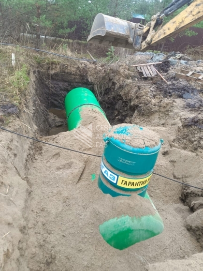 Установка газгольдера  7300 л в  СНТ 