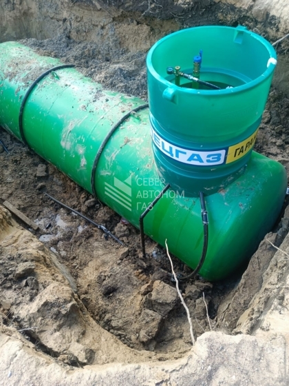 Установка газгольдера 5000 литров в Мелегежском с/п (Тихвинский район)  2