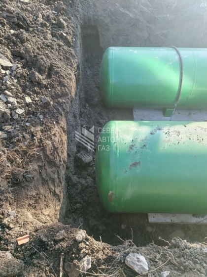 Установка двух газгольдеров 10000 литров во Всеволожском районе Ленинградской области 10