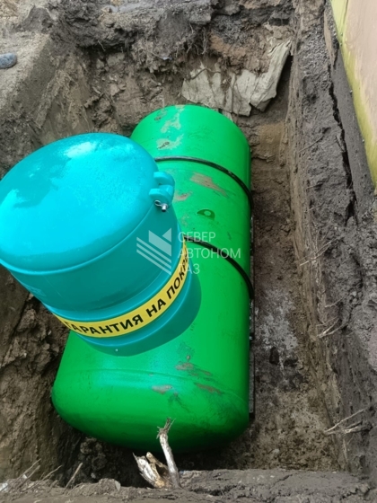 Монтаж газгольдера  3200 л  в Гатчинском районе Ленинградской области 3