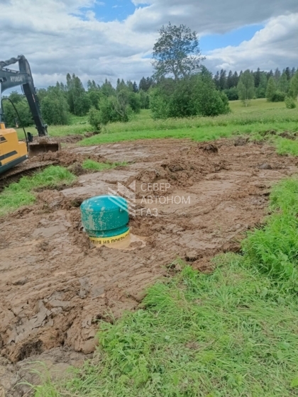 Монтаж газгольдера 10 000 литров в поселке Вырица, Гатчина.  10
