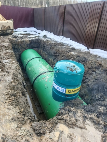 Монтаж газгольдера 6600 л в городе Колтуши Всеволожского района  4