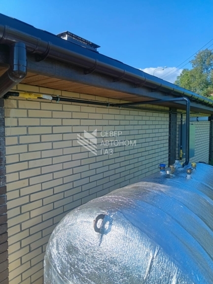 Монтаж  наземного газгольдера 2200 литров в селе Рождествено (Гатчинский район) 0