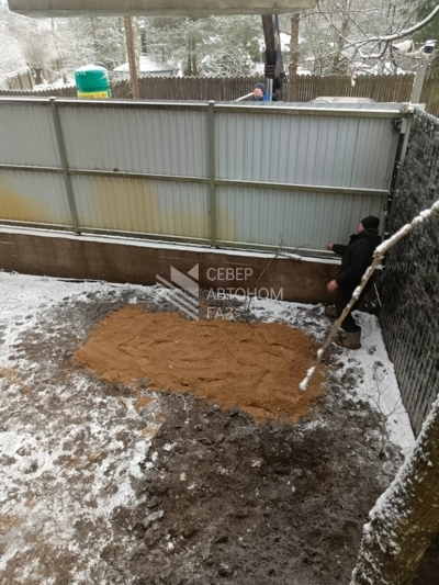 Установка наземного газгольдера на   5000 л  в Токсово  0