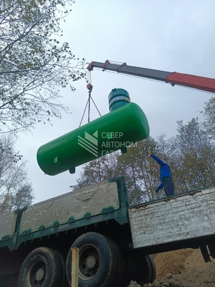 Монтаж газгольдера 5000 в поселке Плодовое Приозерского района 3