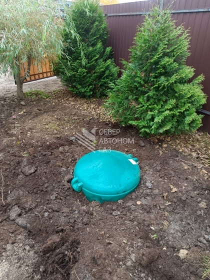 Монтаж газгольдера 3200 л в СНТ 